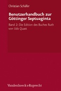 Cover: Benutzerhandbuch zur G&ouml;ttinger Septuaginta - Vandenhoeck & Ruprecht
