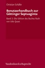 Cover: Benutzerhandbuch zur Göttinger Septuaginta - Vandenhoeck & Ruprecht
