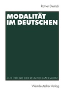 Cover: Modalit&auml;t im Deutschen - VS Verlag f&uuml;r Sozialwissenschaften