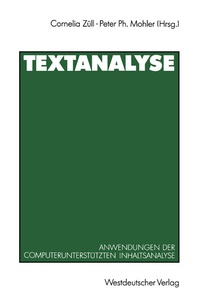 Enlarge image Cover: Textanalyse - VS Verlag für Sozialwissenschaften