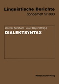 Cover: Dialektsyntax - VS Verlag f&uuml;r Sozialwissenschaften