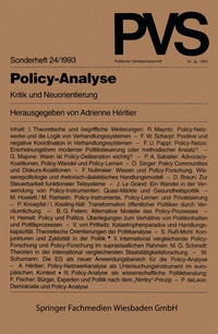 Enlarge image Cover: Policy-Analyse - VS Verlag für Sozialwissenschaften