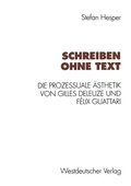 Cover: Schreiben ohne Text - VS Verlag f&uuml;r Sozialwissenschaften