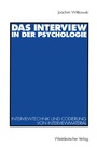 Cover: Das Interview in der Psychologie - VS Verlag für Sozialwissenschaften