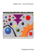 Cover: Wohlfahrtspluralismus - VS Verlag f&uuml;r Sozialwissenschaften