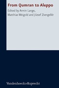 Cover: From Qumran to Aleppo - Vandenhoeck & Ruprecht