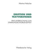 Cover: Emotion und Textverstehen - VS Verlag f&uuml;r Sozialwissenschaften