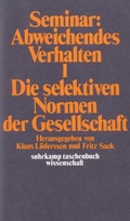Cover: Seminar: Abweichendes Verhalten I - Suhrkamp