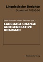 Cover: Language Change and Generative Grammar - VS Verlag f&uuml;r Sozialwissenschaften
