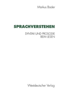 Enlarge image Cover: Sprachverstehen - VS Verlag für Sozialwissenschaften