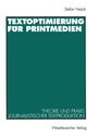 Cover: Textoptimierung f&uuml;r Printmedien - VS Verlag f&uuml;r Sozialwissenschaften