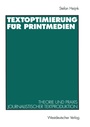 Cover: Textoptimierung für Printmedien - VS Verlag für Sozialwissenschaften
