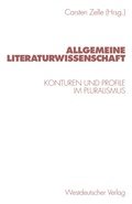Cover: Allgemeine Literaturwissenschaft - VS Verlag f&uuml;r Sozialwissenschaften