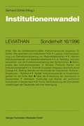 Cover: Institutionenwandel - VS Verlag f&uuml;r Sozialwissenschaften