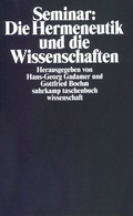 Cover: Seminar: Die Hermeneutik und die Wissenschaften - Suhrkamp