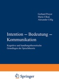 Cover: Intention - Bedeutung - Kommunikation - VS Verlag f&uuml;r Sozialwissenschaften