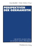 Cover: Perspektiven der Germanistik - VS Verlag f&uuml;r Sozialwissenschaften