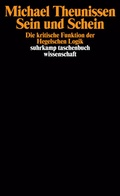 Cover: Sein und Schein - Suhrkamp