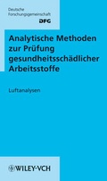 Cover: Analytische Methoden zur Pr&uuml;fung gesundheitssch&auml;dlicher Arbeitsstoffe Band 1: Luftanalysen / Analytische Methoden zur Pr&uuml;fung gesundheitssch&auml;dlicher Arbeitsstoffe - Wiley-VCH