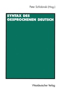 Cover: Syntax des gesprochenen Deutsch - VS Verlag f&uuml;r Sozialwissenschaften