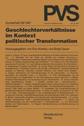 Cover: Geschlechterverh&auml;ltnisse im Kontext politischer Transformation - VS Verlag f&uuml;r Sozialwissenschaften