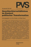 Cover: Geschlechterverh&auml;ltnisse im Kontext politischer Transformation - VS Verlag f&uuml;r Sozialwissenschaften