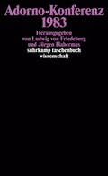 Cover: Adorno-Konferenz 1983 - Suhrkamp