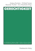 Cover: Gerechtigkeit - VS Verlag f&uuml;r Sozialwissenschaften