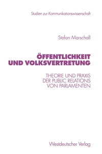 Abbildung von: Öffentlichkeit und Volksvertretung - VS Verlag für Sozialwissenschaften
