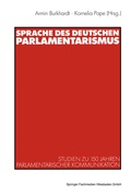 Cover: Sprache des deutschen Parlamentarismus - VS Verlag f&uuml;r Sozialwissenschaften