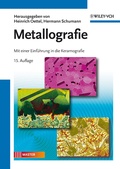 Cover: Metallografie - Wiley-VCH