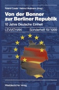 Cover: Von der Bonner zur Berliner Republik - VS Verlag f&uuml;r Sozialwissenschaften