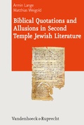 Cover: Biblical Quotations and Allusions in Second Temple Jewish Literature - Vandenhoeck & Ruprecht