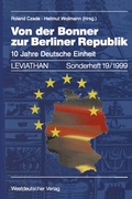 Cover: Von der Bonner zur Berliner Republik - VS Verlag f&uuml;r Sozialwissenschaften