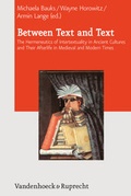 Cover: Between Text and Text - Vandenhoeck & Ruprecht