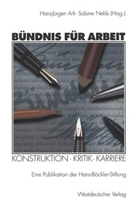 Abbildung von: Bündnis für Arbeit - VS Verlag für Sozialwissenschaften
