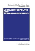 Cover: Verfassungspolitik und Verfassungswandel - VS Verlag f&uuml;r Sozialwissenschaften
