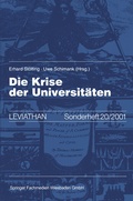 Cover: Die Krise der Universit&auml;ten - VS Verlag f&uuml;r Sozialwissenschaften