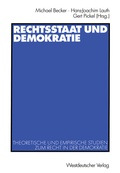 Cover: Rechtsstaat und Demokratie - VS Verlag f&uuml;r Sozialwissenschaften