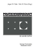 Cover: Politikwissenschaft in der Bundesrepublik Deutschland - VS Verlag f&uuml;r Sozialwissenschaften
