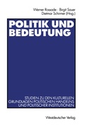 Cover: Politik und Bedeutung - VS Verlag f&uuml;r Sozialwissenschaften