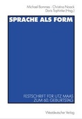 Cover: Sprache als Form - VS Verlag f&uuml;r Sozialwissenschaften