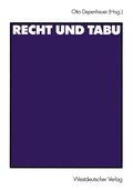 Cover: Recht und Tabu - VS Verlag f&uuml;r Sozialwissenschaften