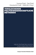 Cover: Vergleichende politikwissenschaftliche Methoden - VS Verlag f&uuml;r Sozialwissenschaften