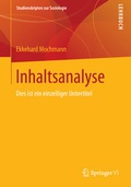 Cover: Inhaltsanalyse - Springer VS