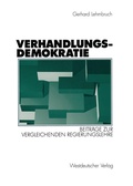 Cover: Verhandlungsdemokratie - VS Verlag f&uuml;r Sozialwissenschaften