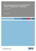 Cover: Versorgungsforschung in Deutschland: Stand - Perspektiven - F&ouml;rderung - Wiley-VCH
