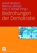 Cover: Bedrohungen der Demokratie - VS Verlag f&uuml;r Sozialwissenschaften