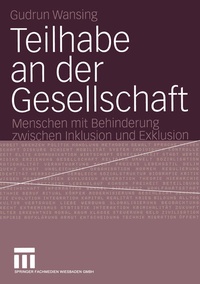 Enlarge image Cover: Teilhabe an der Gesellschaft - VS Verlag für Sozialwissenschaften