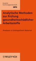 Cover: Analytische Methoden zur Pr&uuml;fung gesundheitssch&auml;dlicher Arbeitsstoffe... / Analytische Methoden zur Pr&uuml;fung gesundheitssch&auml;dlicher Arbeitsstoffe - Wiley-VCH